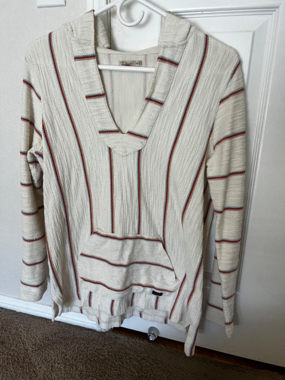 FAHERTY HOODIE SWEATER, XS, CREAM